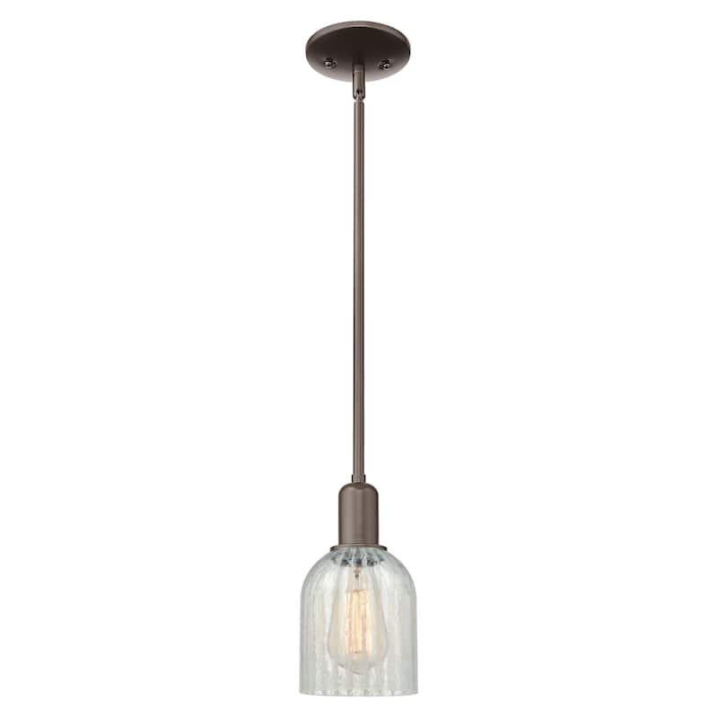 Innovations Lighting Endless Possibilities Arcadia - Caledonia - 1 Light 5" Stem Hung Mini Pendant - Mouchette/Oil Rubbed Bronze