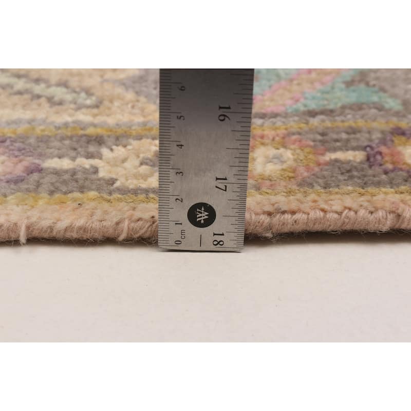 ECARPETGALLERY Hand-knotted Modern Oushak Grey Wool Rug - 2'6 x 5'10