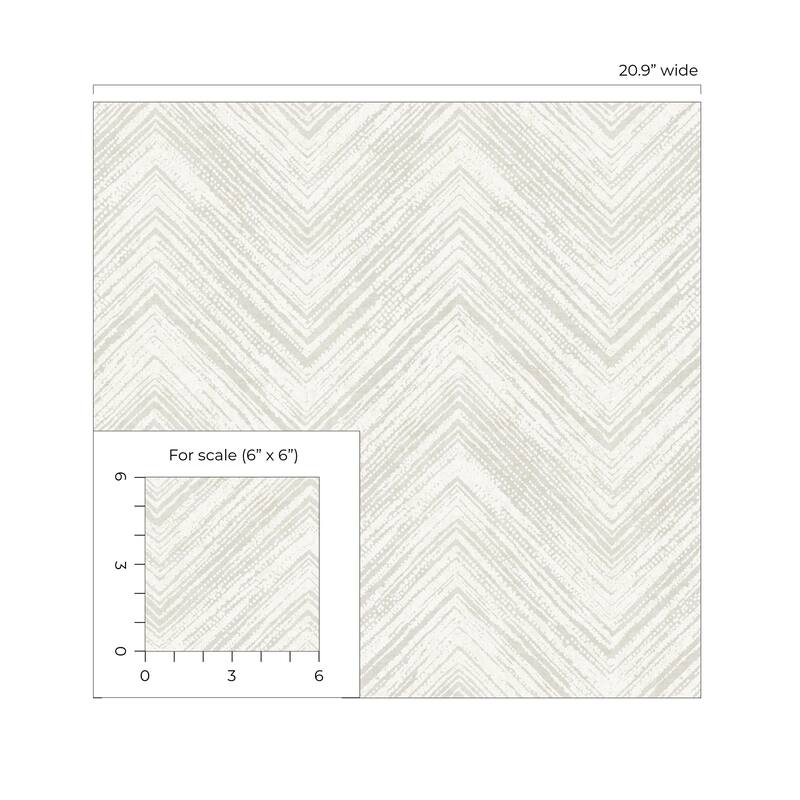 Seabrook Designs Elisiana Chevron Non-Woven Unpasted Wallpaper