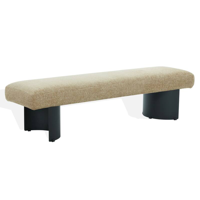 SAFAVIEH Couture Raelee Metal Legs Bench - 63"W x 17"D x 16'H
