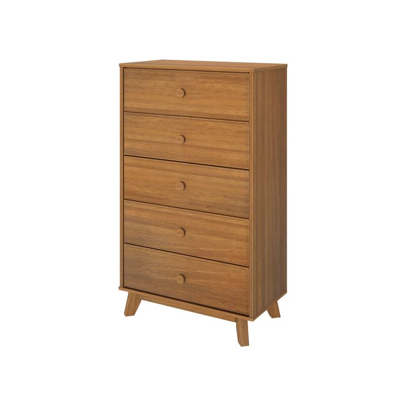 Max and Lily Classic Solid Wood 5-Drawer Dresser