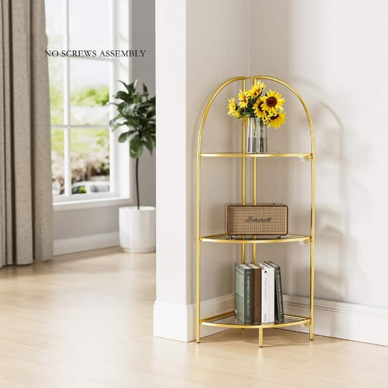 Metal Corner Plant Stand - 14.2"D x 13.8"W x 43.3"H