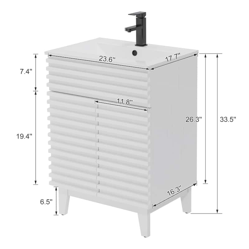 Bathroom Vanity Set W/Drop in Sink Faucet Cabinet Combo