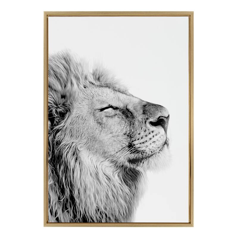Kate and Laurel Sylvie Self Actualizing Lion Canvas by Amy Peterson