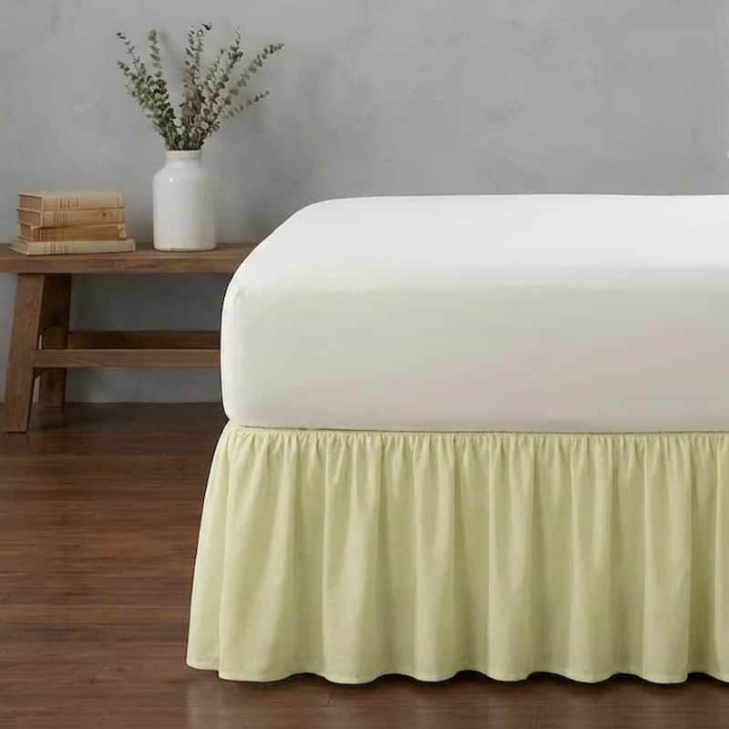 Barefoot Bungalow Landris Ruffled Cotton Blend Bed Skirt, 15 in. Long