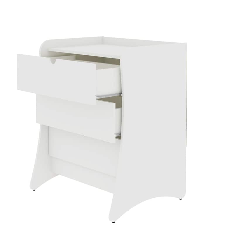 Manhattan Comfort Coney 3-Piece Mid-Century Modern Dresser and Nightstand Set