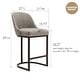 preview thumbnail 40 of 81, Leick Home Upholstered Barrelback Counter Stool with Metal Base