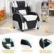 preview thumbnail 22 of 47, Gymax Gaming Recliner Sofa PU Leather Armchair for Kids Youth w/