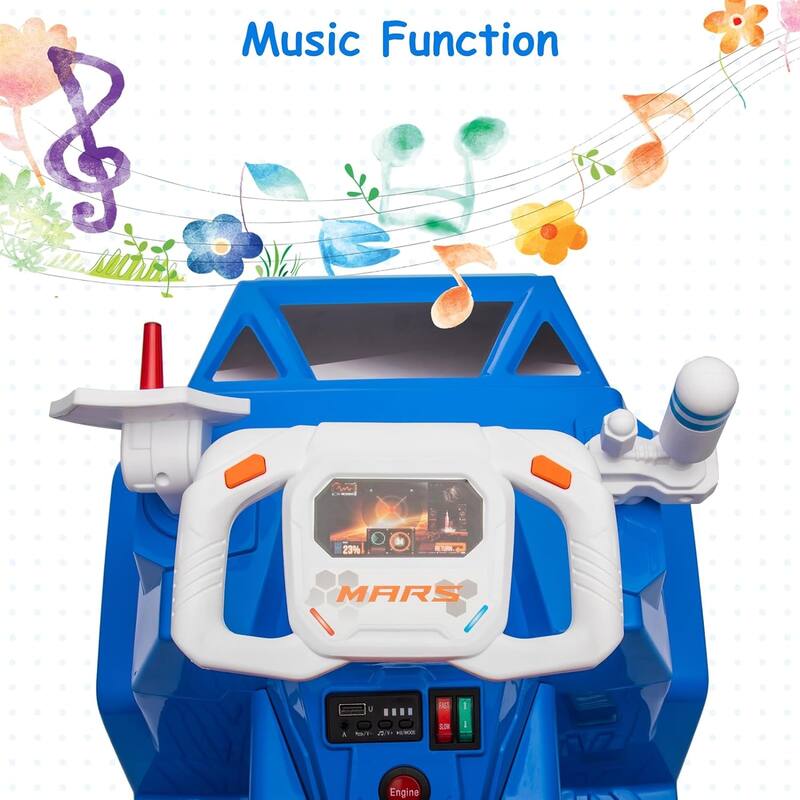 6V Kids Ride On ATV, Electric Toddlers Car, with Flash Lights, Music