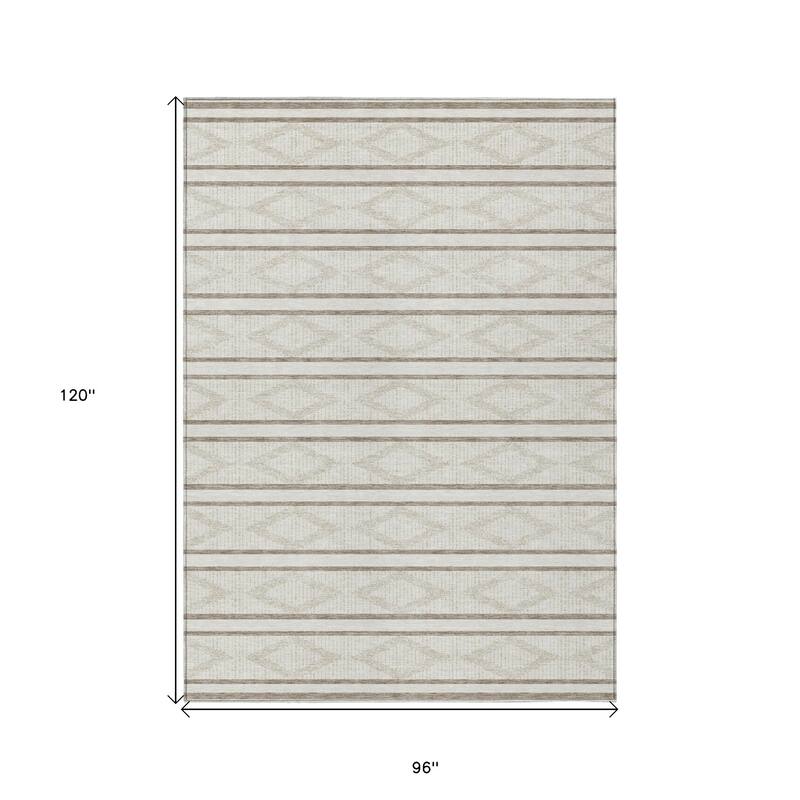 HomeRoots Geometric Transitional Rectangle Outdoor Rug