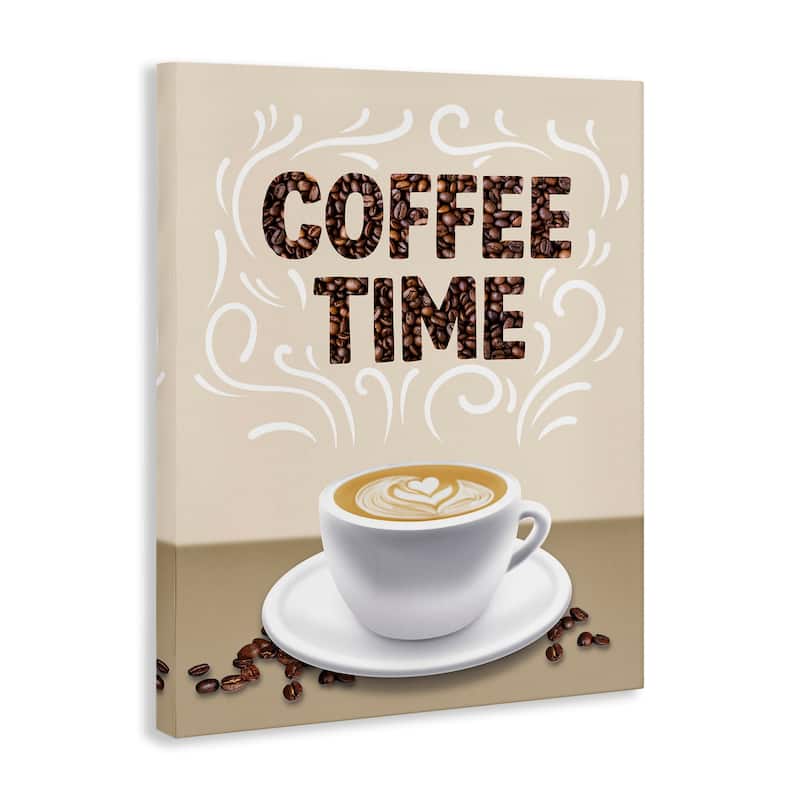 Stupell Traditional Coffee Time Brew Canvas Wall Art Design By Marcus Prime
