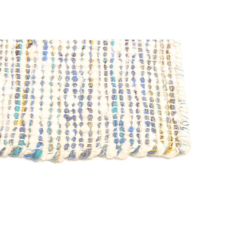 ECARPETGALLERY Braid weave Sienna Cream Wool Rug - 5'0 x 7'10