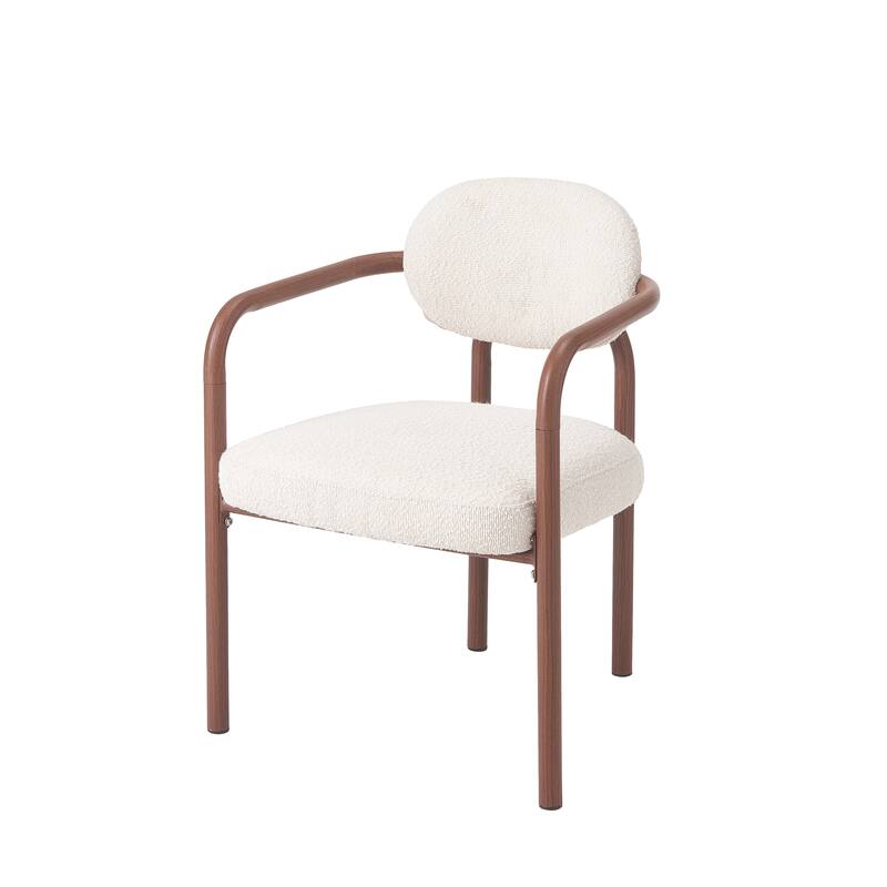 Christopher Knight Home - Maplehaven Modern Upholstered Metal Dining Chair with Maple Grain Finish