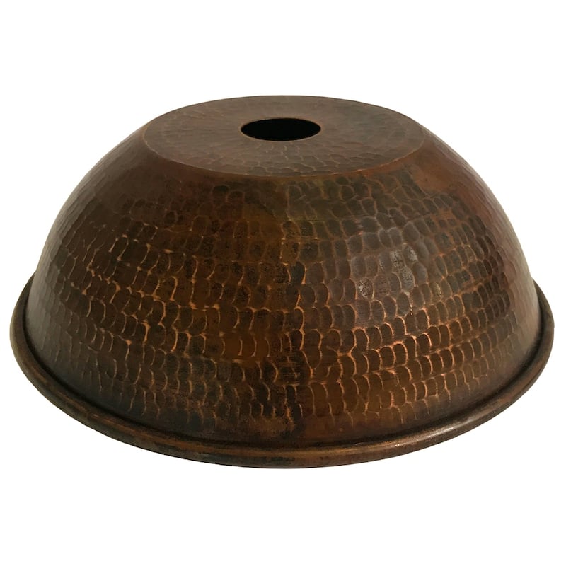 Hammered Copper 8.5" Dome Pendant Light Shade in Oil Rubbed Bronze (SH-L200DB)