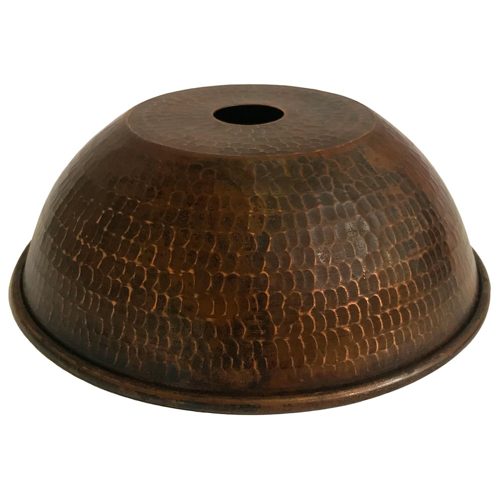 Hammered Copper 8.5" Dome Pendant Light Shade in Oil Rubbed Bronze (SH-L200DB)