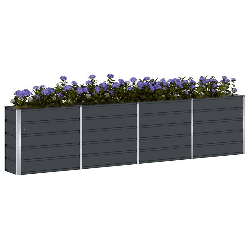 vidaXL Planter in Steel - 39.37 x 15.75 x 17.72"
