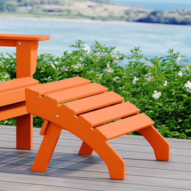 Polytrends Altura Outdoor Adirondack Folding Ottoman