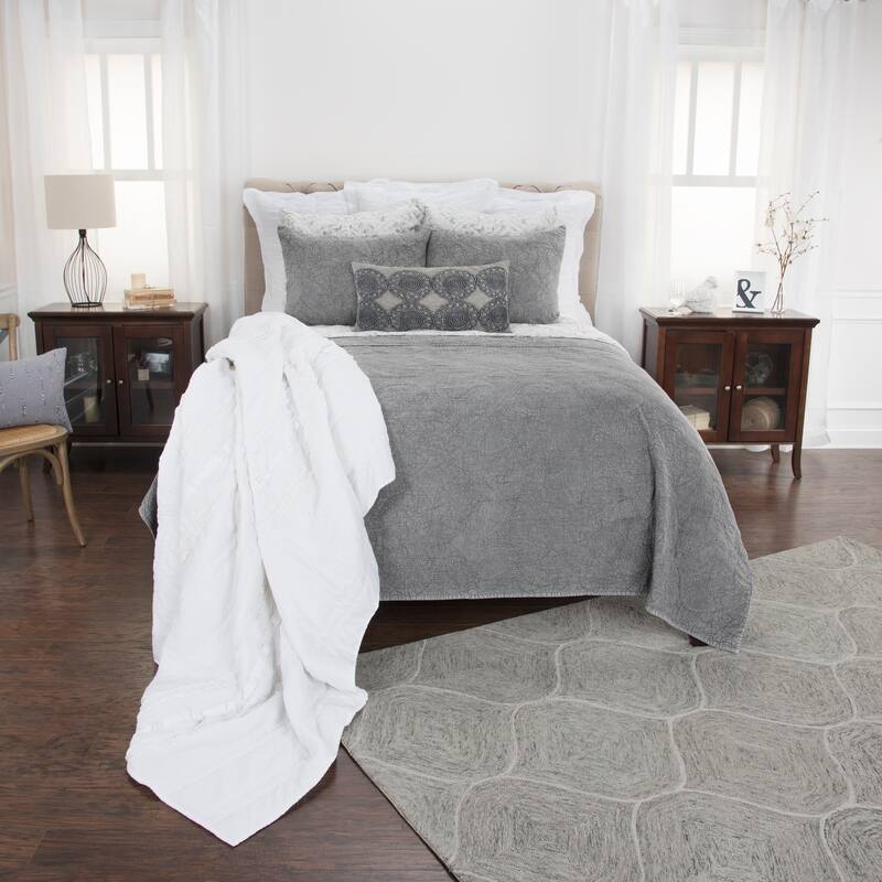 Anthony Cotton Sham in Gray
