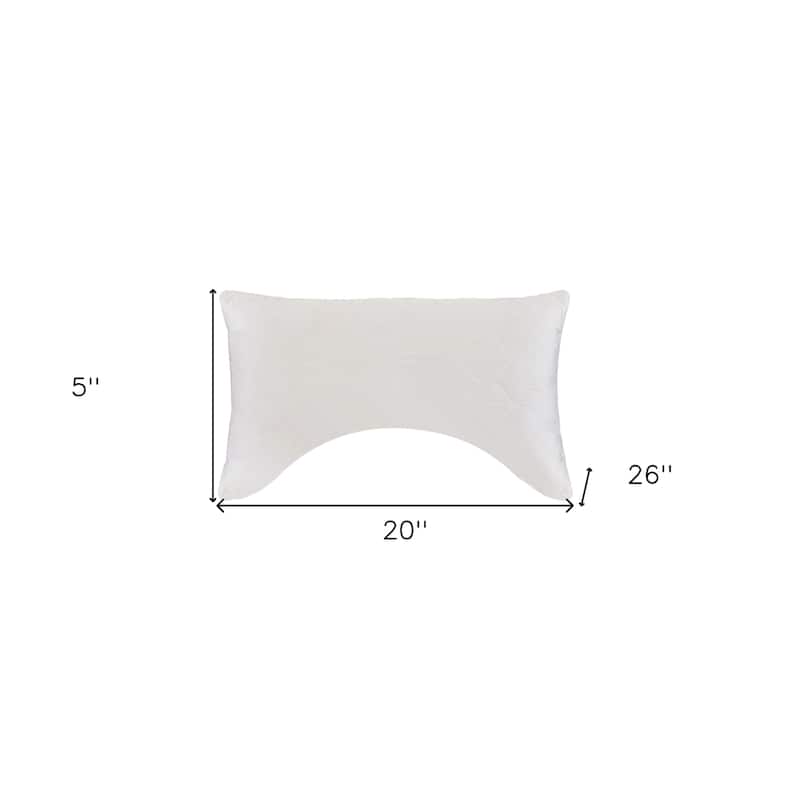 HomeRoots Cotton Wool Hypoallergenic Ergonomic Standard Size Bed Pillow - Ivory