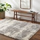 preview thumbnail 1 of 10, Livabliss Everton Modern Abstract Plush Area Rug 2' x 2' 11" - Grey/Cream