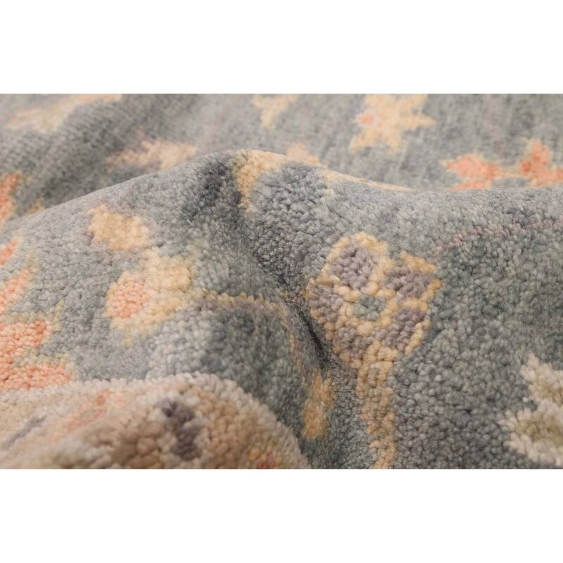 ECARPETGALLERY Hand-knotted Modern Oushak Dark Teal Wool Rug - 8'0 x 9'11