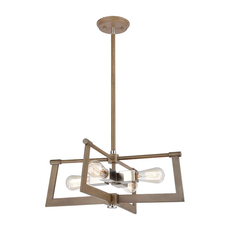 Elk Home Axis Light Wood 21 Inch Wide 4 Light Pendant