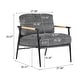 preview thumbnail 8 of 63, 27.56" Modern Accent Chair with Plush Cushions, Metal Frame, and Wooden Armrest Design -for Living Room, Bedroom