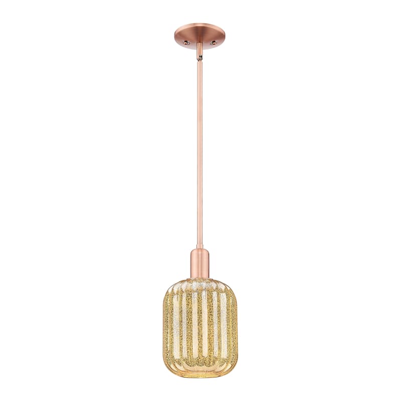 Innovations Lighting Downtown Urban - Preston - 1 Light 7" Jar Shade Stem Hung Mini Pendant