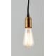 preview thumbnail 3 of 1, Maxim Early Single Light Exposed Bulb Pendant with Black Fabric Cord