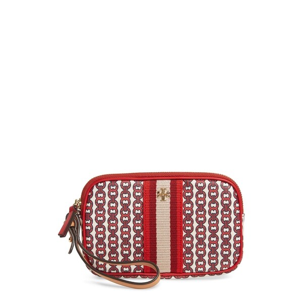 Tory burch red wristlet clearance