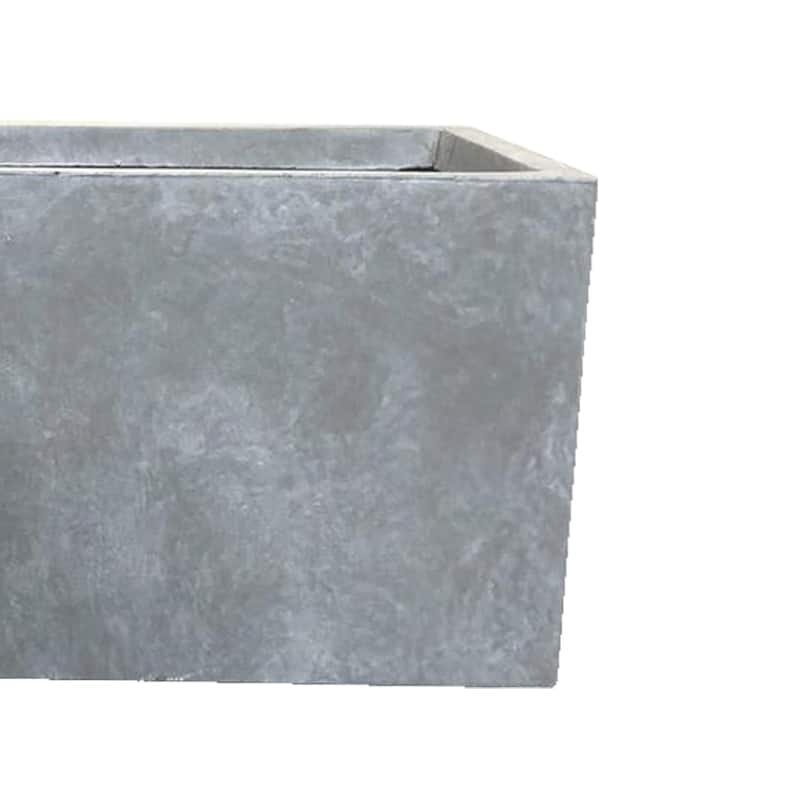 Durx-litecrete Lightweight Concrete Modern Long Cement Color Low Planter-Small - 23.2'x11.8'x12'