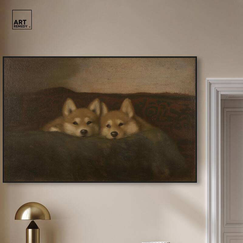 Rustic Dog Days Canvas by Art Remedy