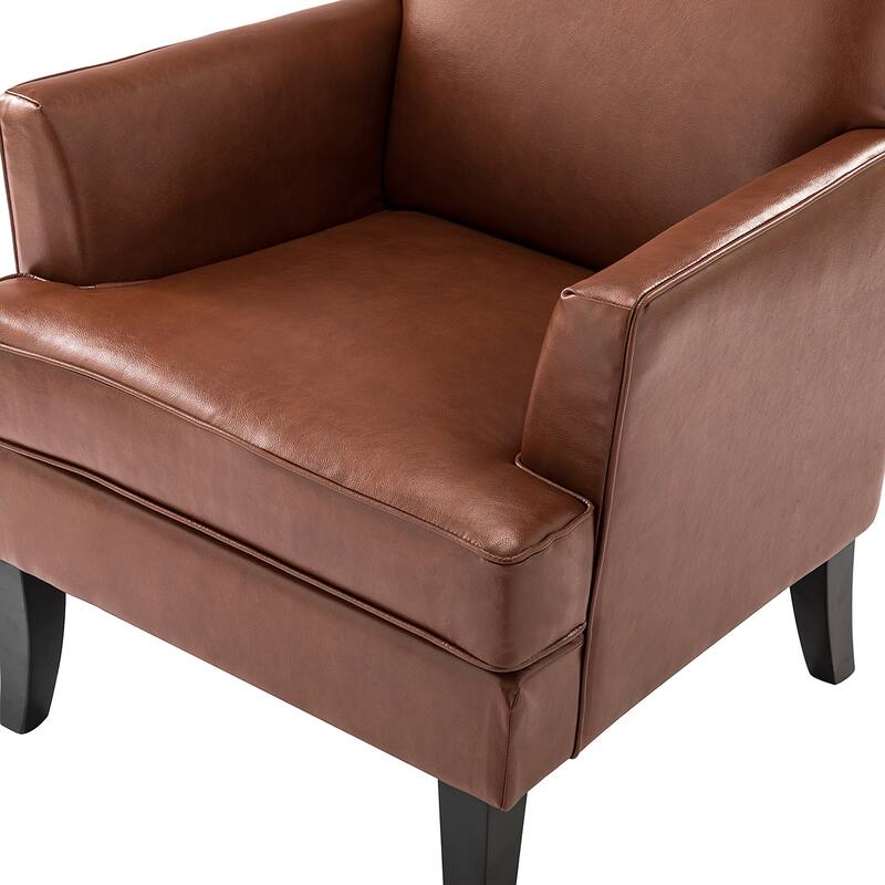 Nileus Modern Classic Polyester Accent Chair with Solid Wooden Legs Set of 2 by HULALA HOME
