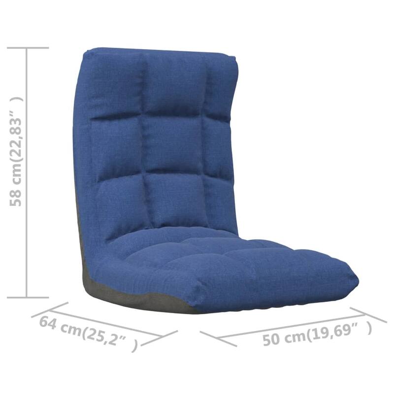 vidaXL Floor Chair Lounge Chair Chaise Lounge Folding Floor Lounger Fabric