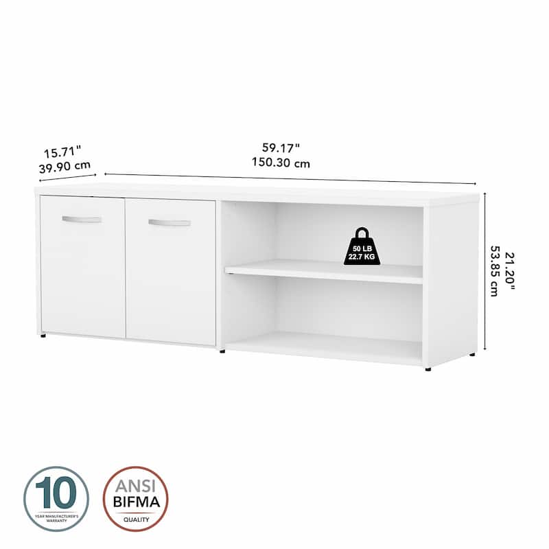 Studio C Low Storage Cabinet with Doors by Bush Business Furniture