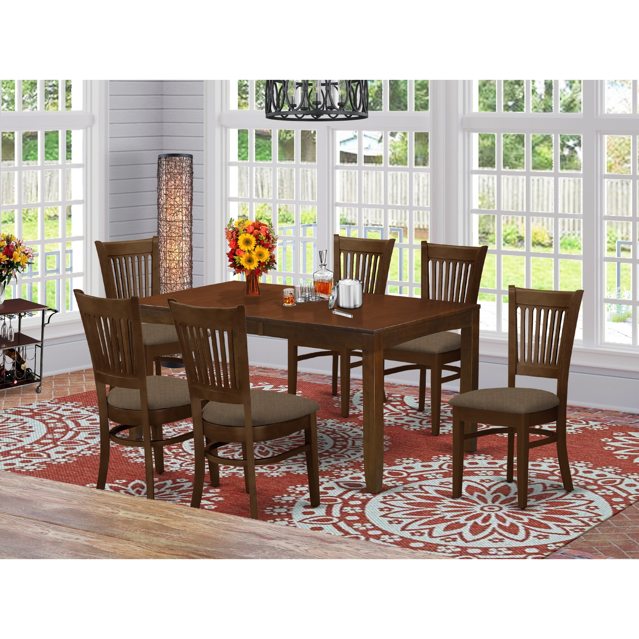 Shop Lyva7 Esp 7 Piece Lynfield Dining Table With One 12 Leaf And