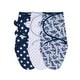 preview thumbnail 1 of 2, The Peanutshell Blue Dino Swaddles, 3-Pack, Medium/Large