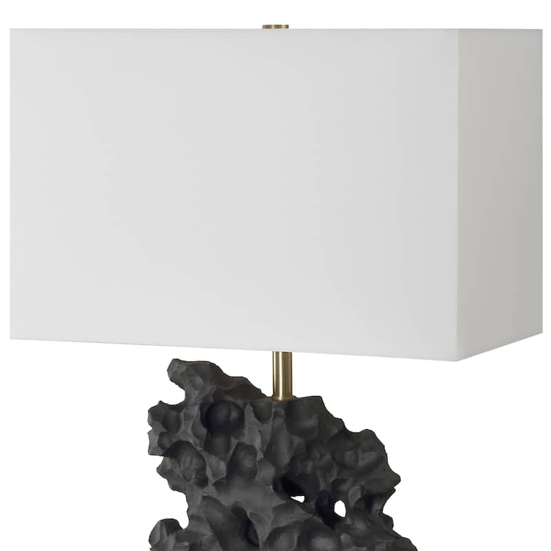 Uttermost Basalt Black Stone Table Lamp - 27.25" H X 17" W X 10" D