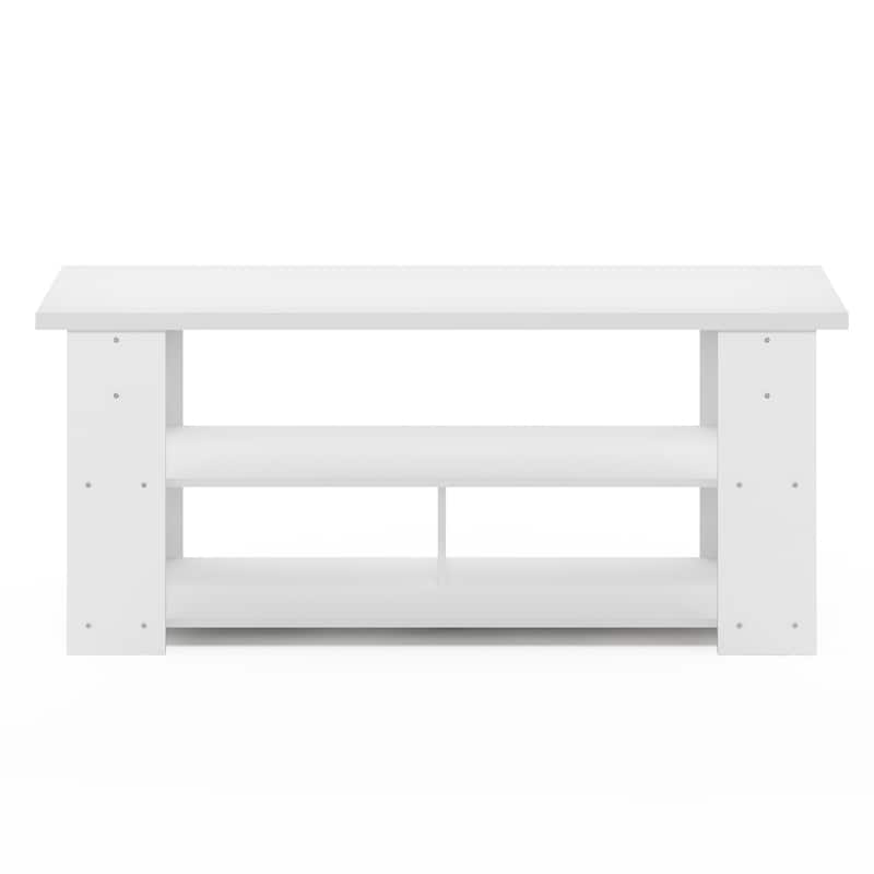 Furinno 15118 JAYA TV Stand Up To 50-Inch, French Oak Grey/Black