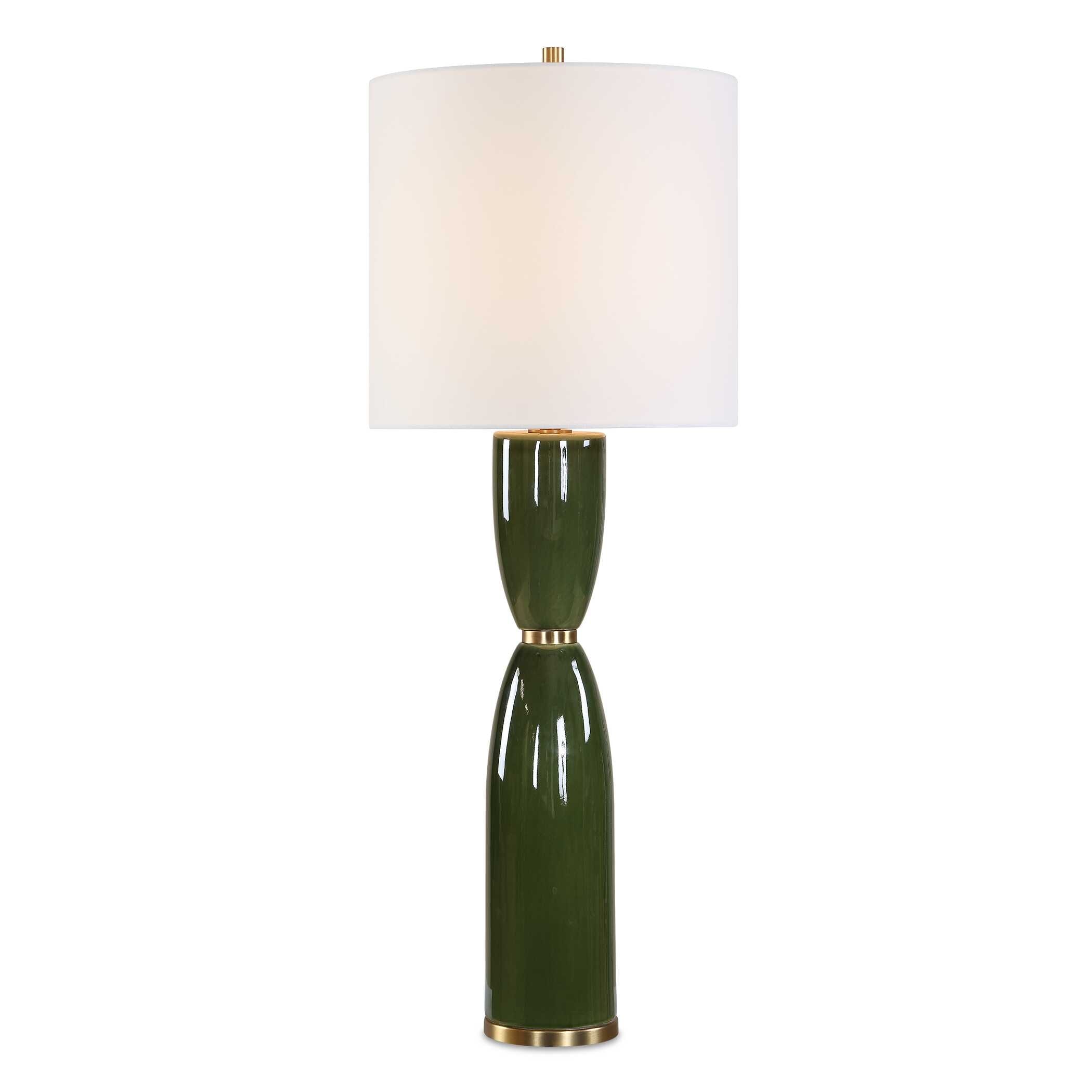 Uttermost Nacua Green Table Lamp - 13" D x 13" W x 34.5" H