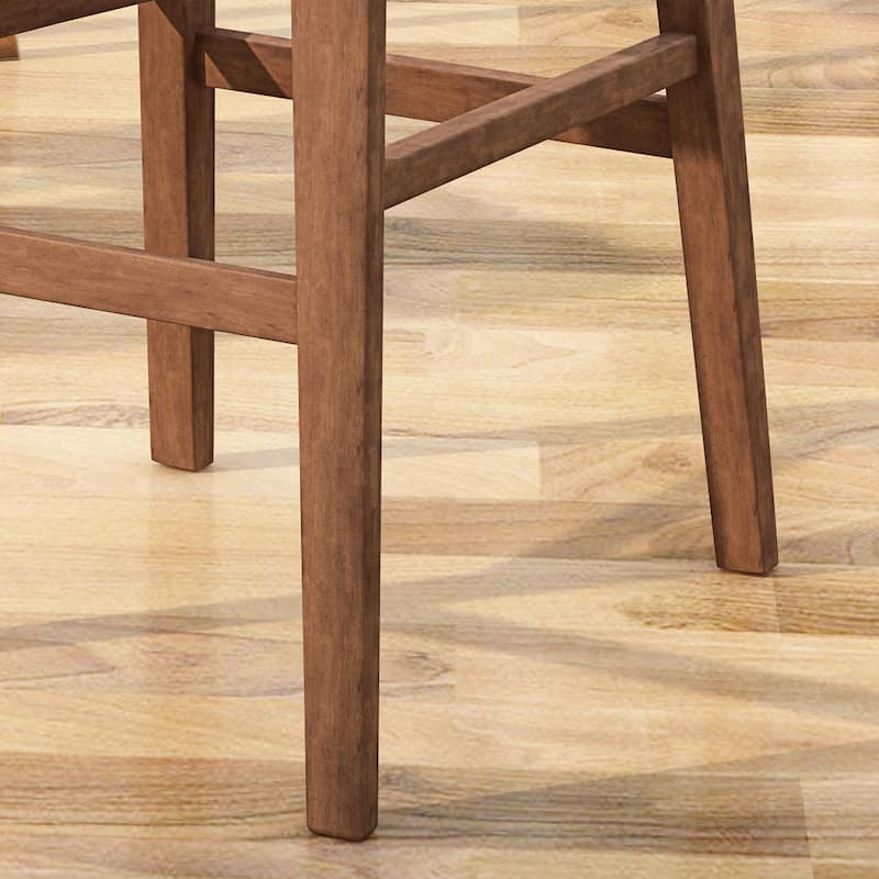 Fessenden 42-in. Upholstered-seat Wood Bar Chairs (Set of 2) by Christopher Knight Home