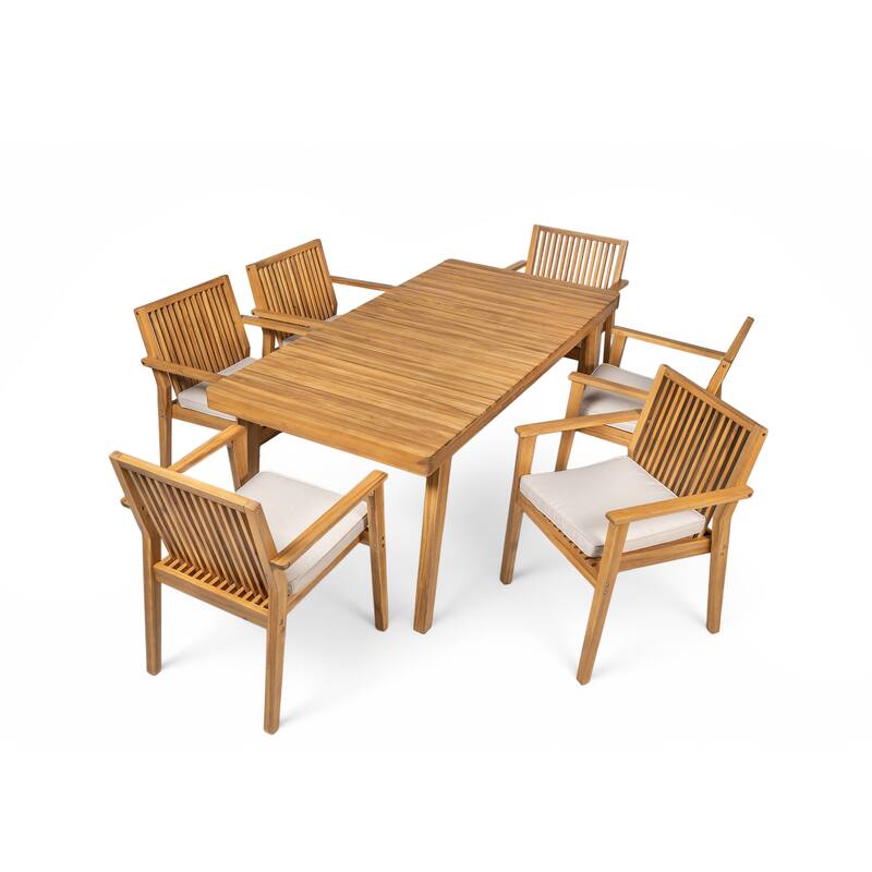 Christopher Knight Home - Selene Outdoor Acacia Wood Dining Set
