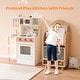preview thumbnail 7 of 5, Wooden Kitchen Playset with Sink, Oven, Microwave, and Coffee Machine