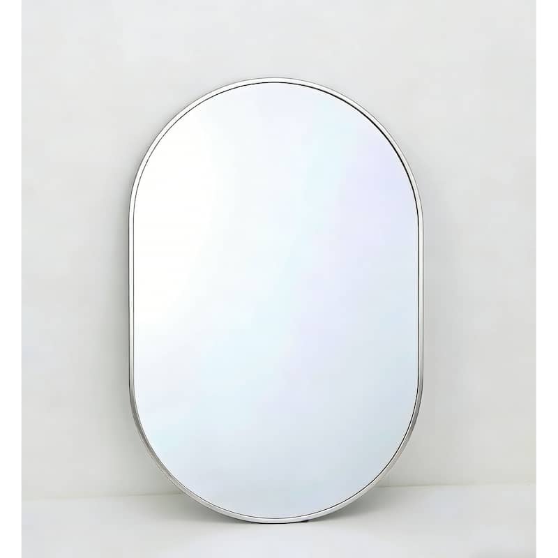 5-Year Warranty Aluminum Alloy Framed French Cleat Mounted Oval Wall Decor Bathroom Vanity Mirror