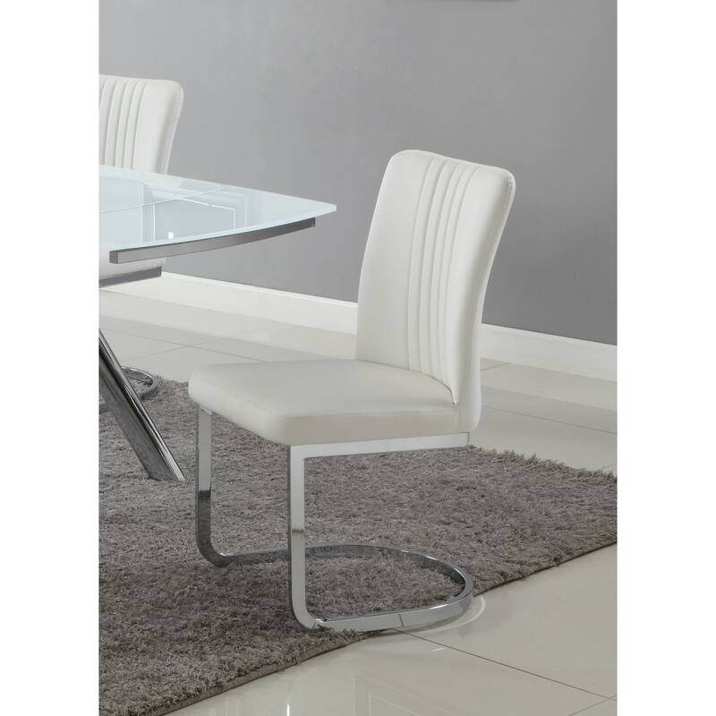 Somette Alisha Channel Back Cantilever Side Chair, Set of 4