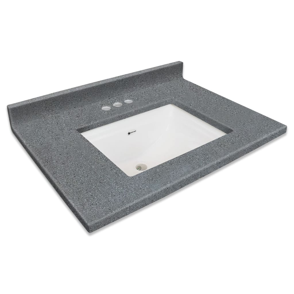 Transolid Kinsey 31-in Premium Cultured Marble Vanity Top with Undermount Sink - 31-in x 22-in