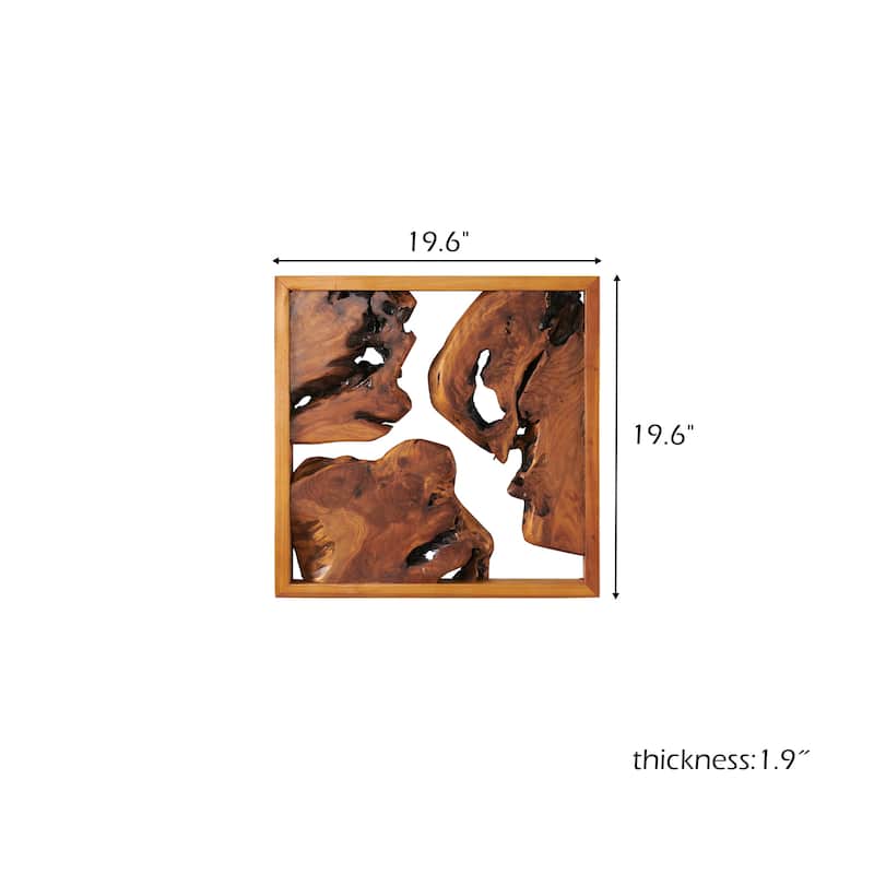 Greenage Rustic Cedar Live-Edge Carved Wall Art