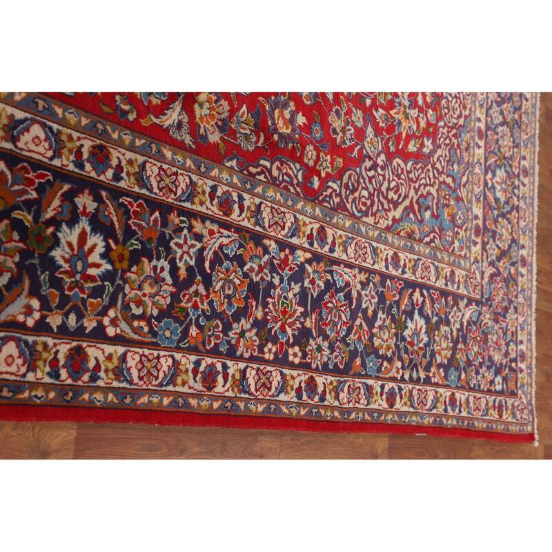 Traditional Najafabad Persian Vintage Rug Handmade Wool Carpet - 9'10"x 13'5"