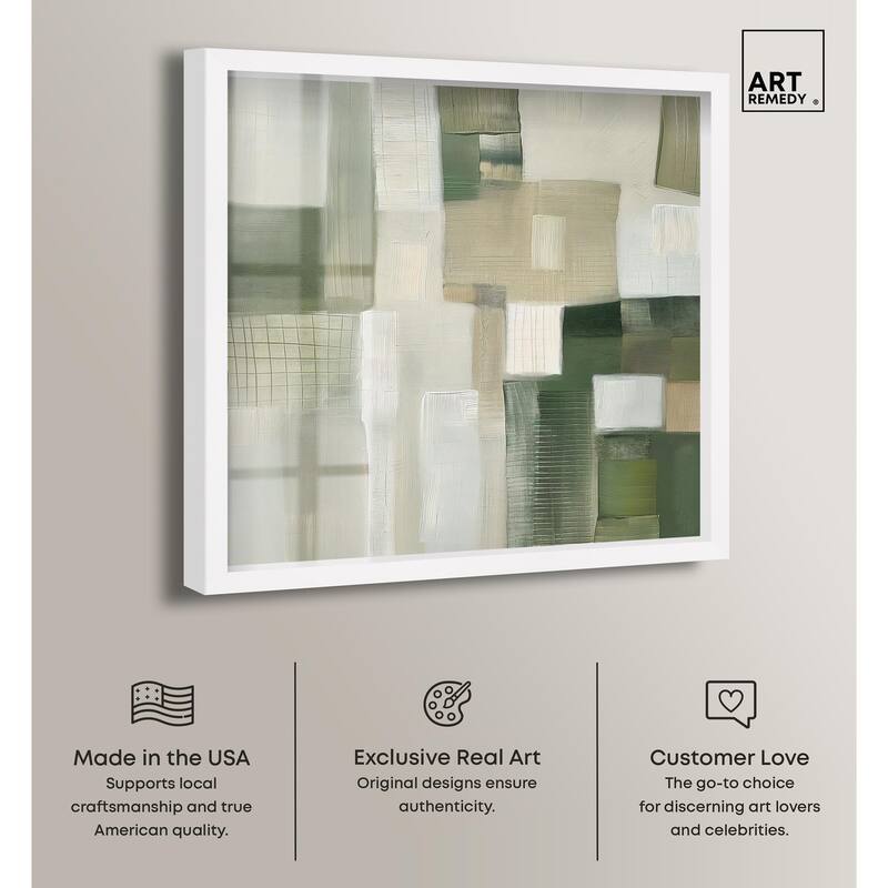 Pale Jade Green II Shadowbox by Art Remedy