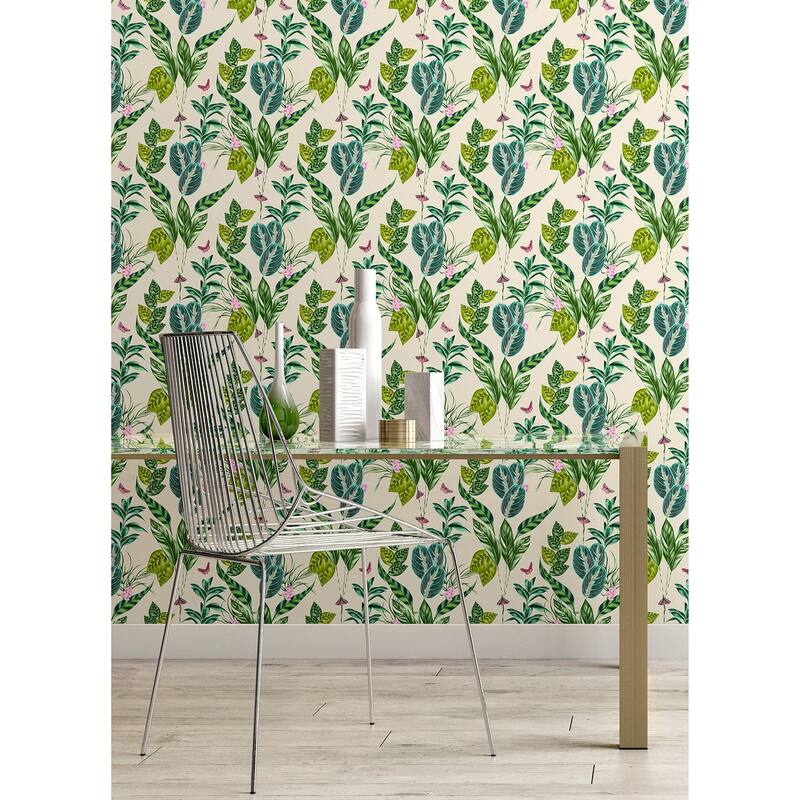 Spirit Green Tropical Foliage Wallpaper